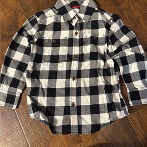 Carter's Black and White Checkered Button Down Shirt